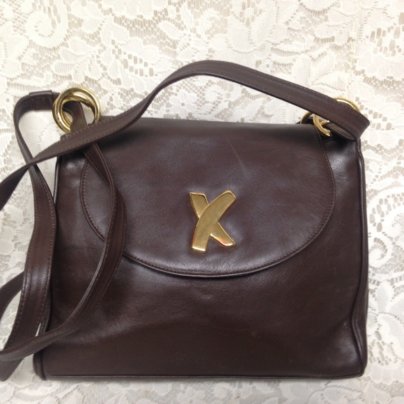 Paloma Picasso- Tiffany’s Designer, Italy Brown Leather Handbag-Shoulder Bag - Picture 1 of 8